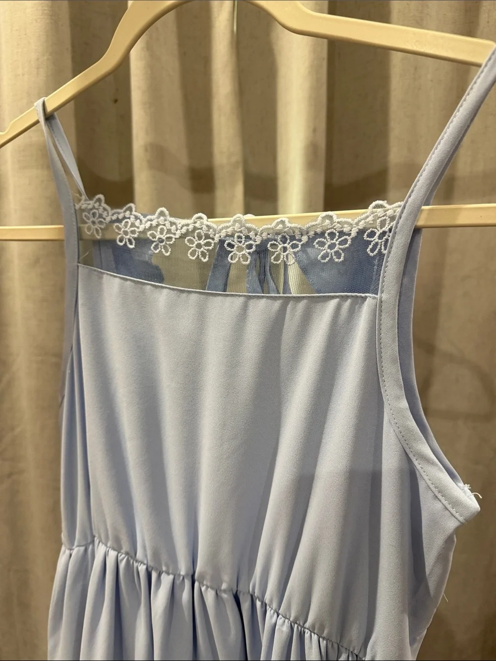 Light Blue Tiered Maxi Dress